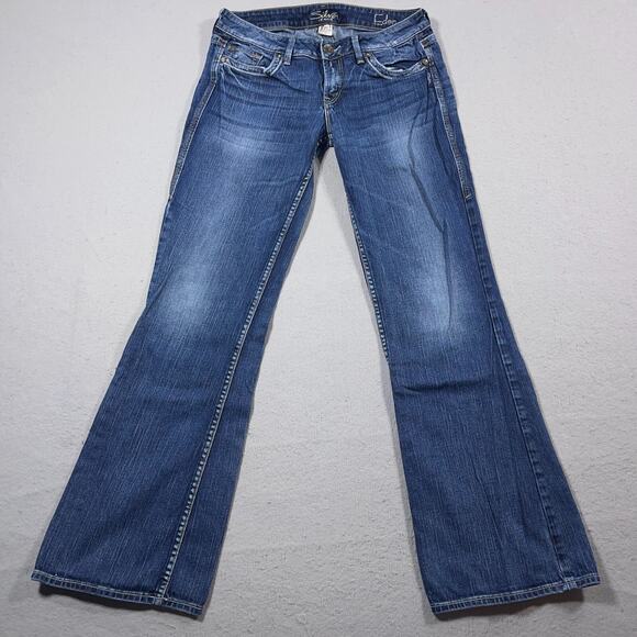 VTG Silver Jeans Eden Bootcut Jeans Women Size 27 Blue Low‎ Rise Stretch Canada - Picture 1 of 12